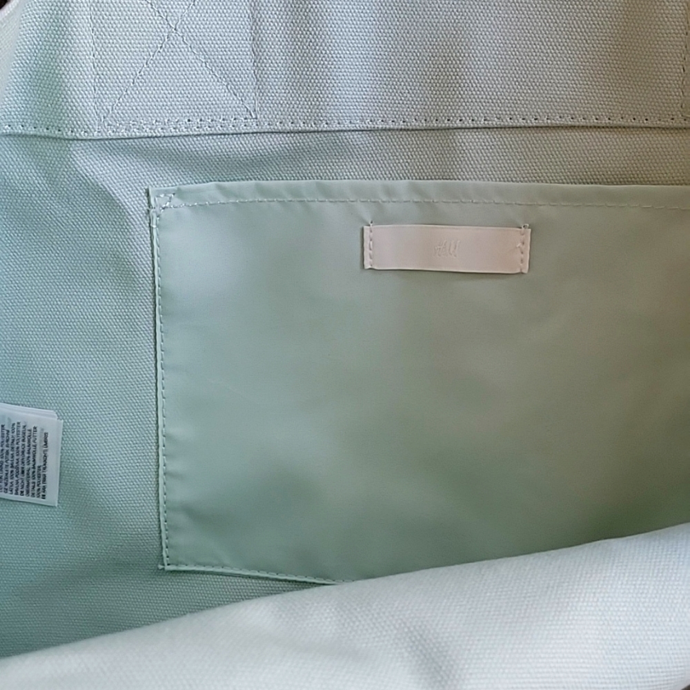 Mint canvas tote - Picture 4 of 10